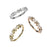 Gold Alternating Pave CZ and Criss Cross Bendable Nose Hoop