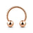 Rose Gold Twisted Rope Circular Barbell/Horseshoe Piercing