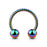 Rainbow Twisted Rope Circular Barbell/Horseshoe Piercing