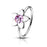 20 Gauge Surgical Steel Jeweled Flower Nose Hoop Ring - Pink