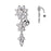 Silver Double Flower Top Drop Dangle Belly Button Ring