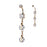 Double CZ Dangle Rose Gold Surgical Steel Belly Ring