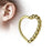 Gold Half Braided Heart 16 Gauge Ear Cartilage/Daith Hoop Rings