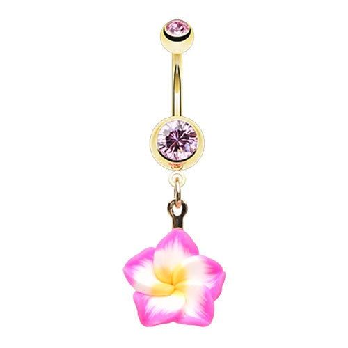 Aloha Hibiscus Belly Ring