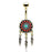 Golden Tribal Flower with Feathers Belly Ring