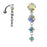 Iridescent Top Drop CZ Belly Ring