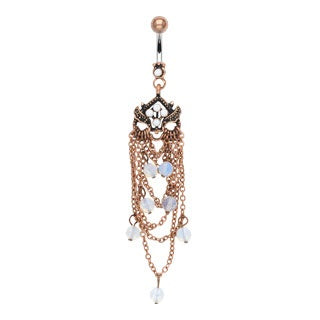 Copper Chandelier w/Opal Beads Belly Ring