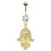 Hamsa 14kt Gold Plated Belly Ring