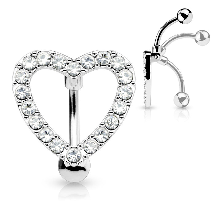 Heart Shield Belly Button Ring
