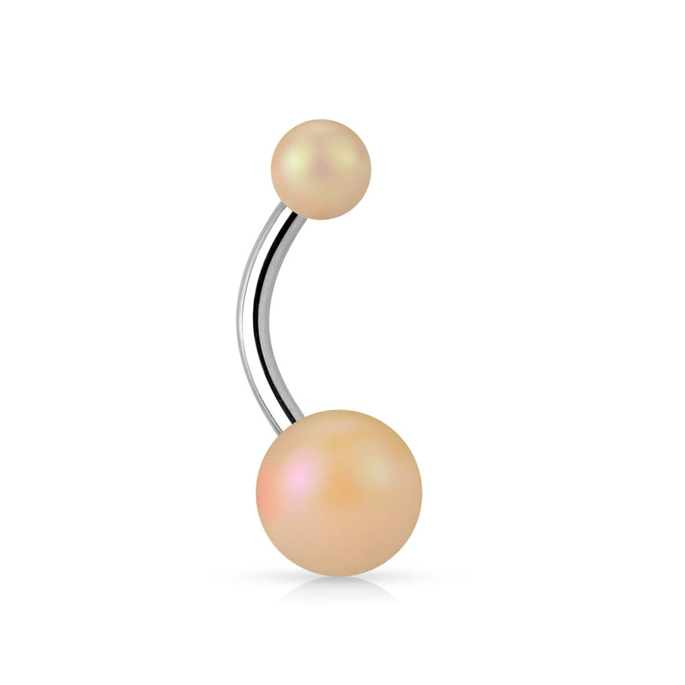 Peach Matte Finish Belly Ring