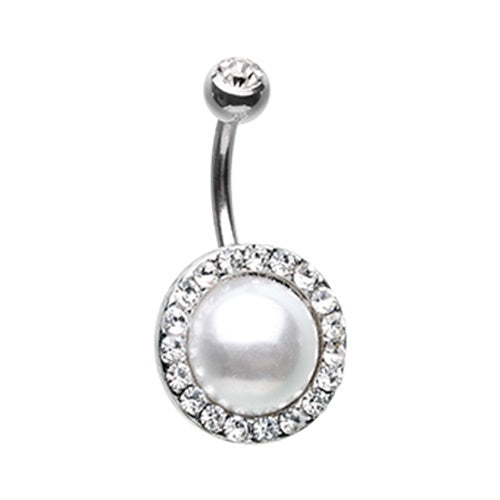 Jeweled Pearl Belly Ring