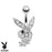 Playboy Bunny Multi Gem Belly Ring-Clear