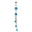 Turquoise Tri-Stone Dangling Belly Ring