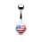 American Flag USA Logo Belly Ring