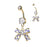 Gold Checkered Ribbon Dangle Belly Ring