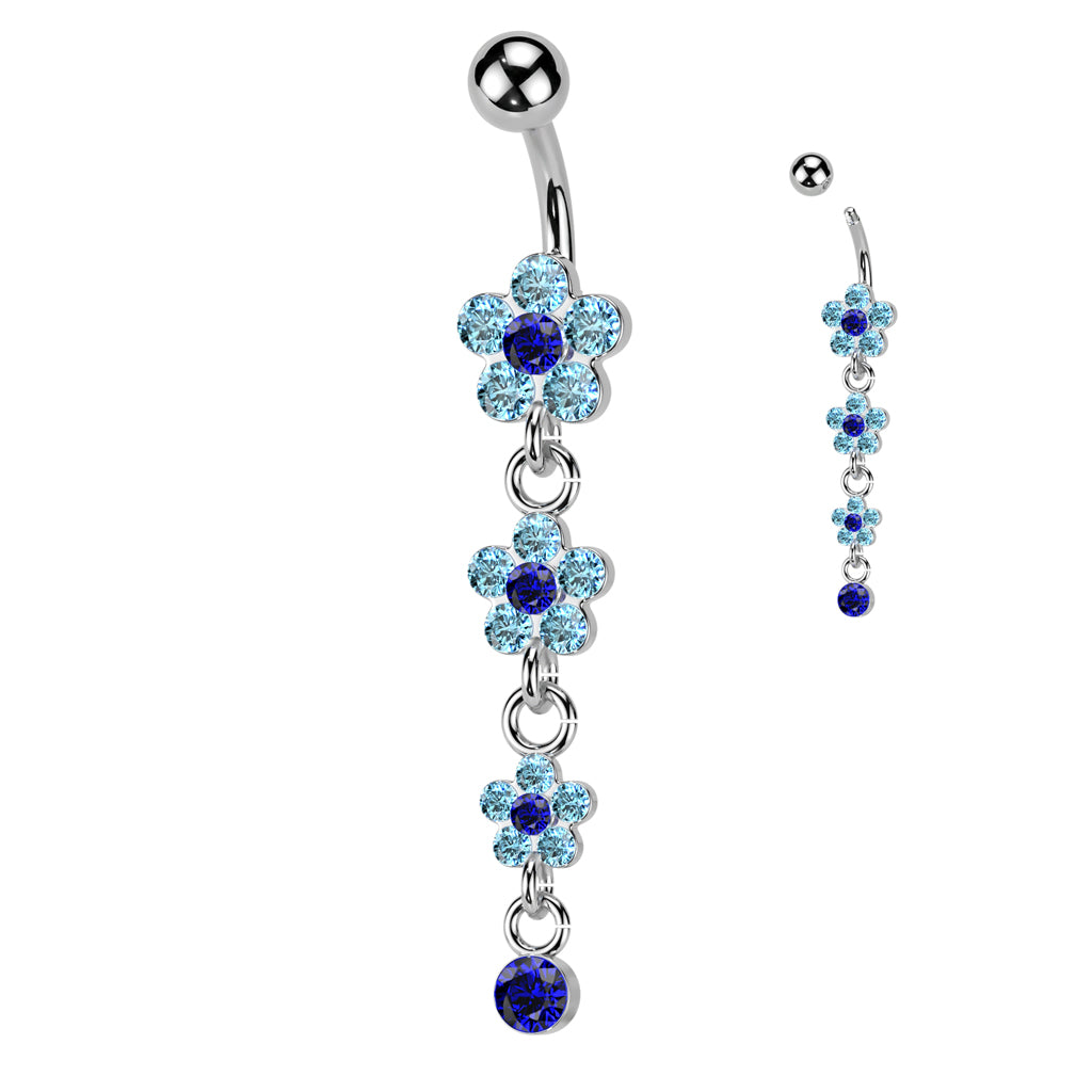 Aqua Belly Rings