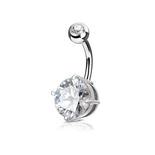 Round 10mm CZ Belly Ring