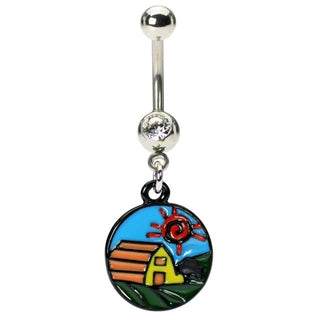 Country Farm Belly Button Ring