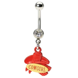 Cowgirl Hat Belly Button Ring
