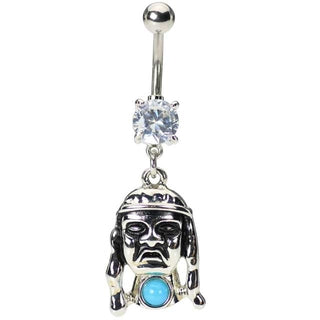 Indian Head Belly Button Ring