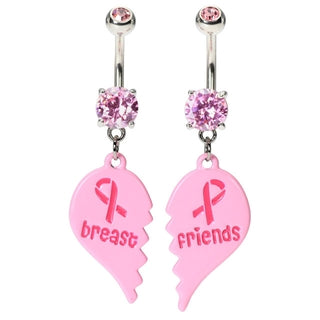 Breast Friends Belly Button Ring Set