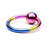 Rainbow Titanium Captive Bead Ring