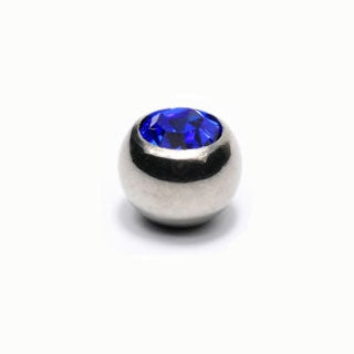 Blue Gem 5mm Belly Button Ring Ball Top