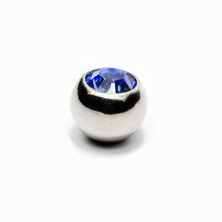 Light Blue Gem 5mm Belly Button Ring Ball Top
