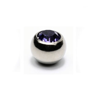 Light Purple Gem 5mm Belly Button Ring Ball Top