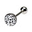 White Leopard Print Tongue Ring Barbell