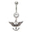 Winged Anchor Belly Button Piercing Ring