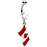 Canadian Flag Belly Ring