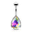 Clear Iridescent Tear Drop Belly Ring