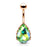 Green Iridescent Rose Gold Belly Ring