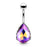 Purple Iridescent Tear Drop Belly Ring