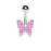 Pink Crystal Paved Butterfly Belly Ring