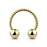 Gold Twisted Rope Circular Barbell/Horseshoe Piercing
