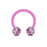Purple Ultra Glitter Acrylic Circular Barbell/Horseshoe Piercing