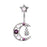 Opal Moon Star Belly Ring