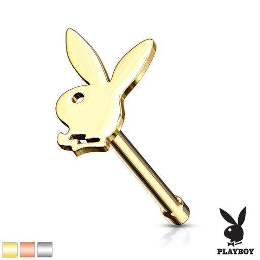 20 Gauge Playboy Bunny Top 316L Surgical Steel Nose Bone Stud Rings