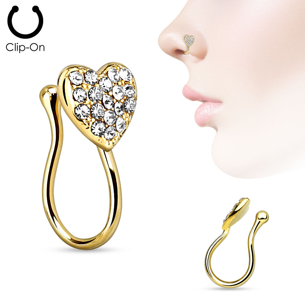Crystal Pierced Nose Ring — Ishkaara
