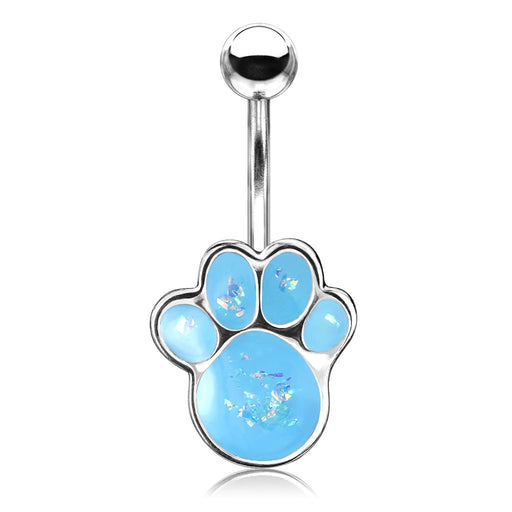 Opal Glitter Puppy Paw - Blue