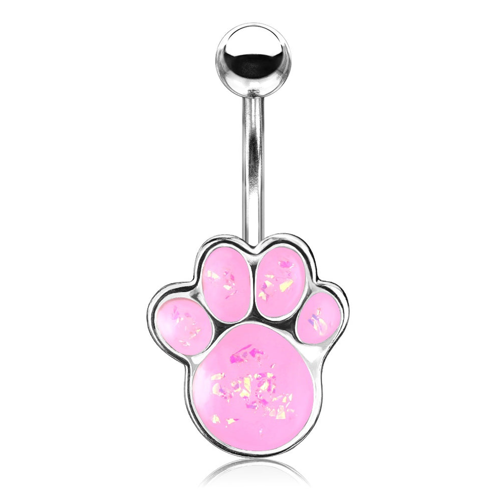 Opal Glitter Puppy Paw - Pink