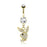 Playboy Bunny Gold Plated Belly Ring