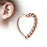 Rose Gold Half Braided Heart 16 Gauge Ear Cartilage/Daith Hoop Rings