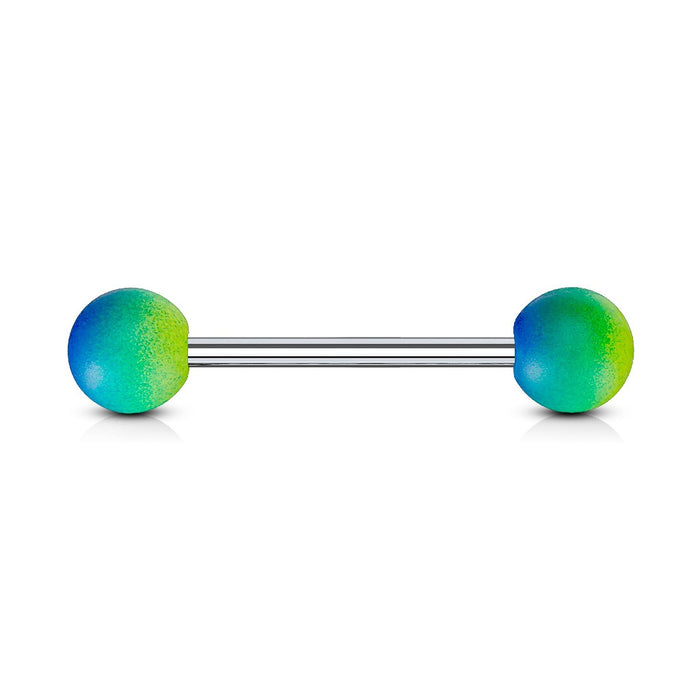 Ombre Two Tone Green Tongue Ring