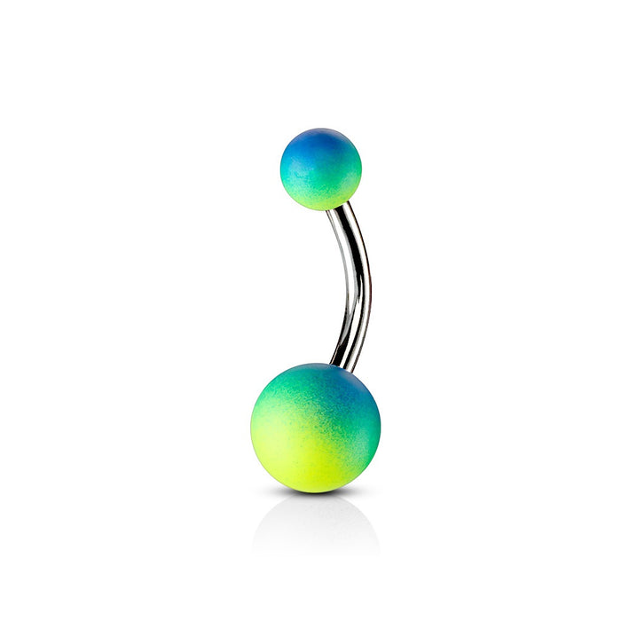 Ombre Two Tone Green Belly Ring