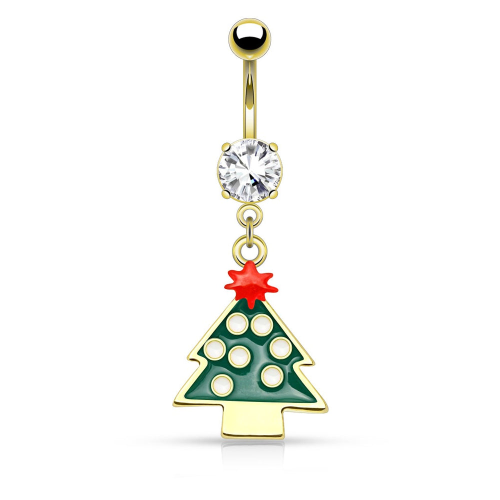 Christmas Tree Belly Ring