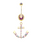 Iridescent Anchor Belly Ring