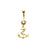 Gold Plated Anchor with CZ Rope Belly Ring